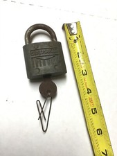 Vintage SLAYMAKER Made In USA Lock Padlock w/ 1 Key 2.5” X 2”