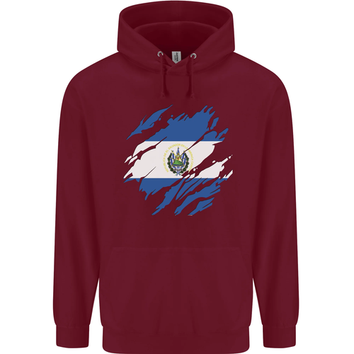 Torn Salvador Flag Salvadoran Day Football Childrens Kids Hoodie - Picture 5 of 88