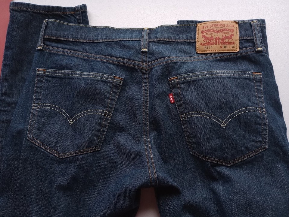 Levi s 511 Men s Slim Fit Blue Jeans Dark Wash Size 36x30 PC9 04511 levi-s-511-men-s-slim-fit-blue-jeans-dark-wash-size-36x30-pc9-04511