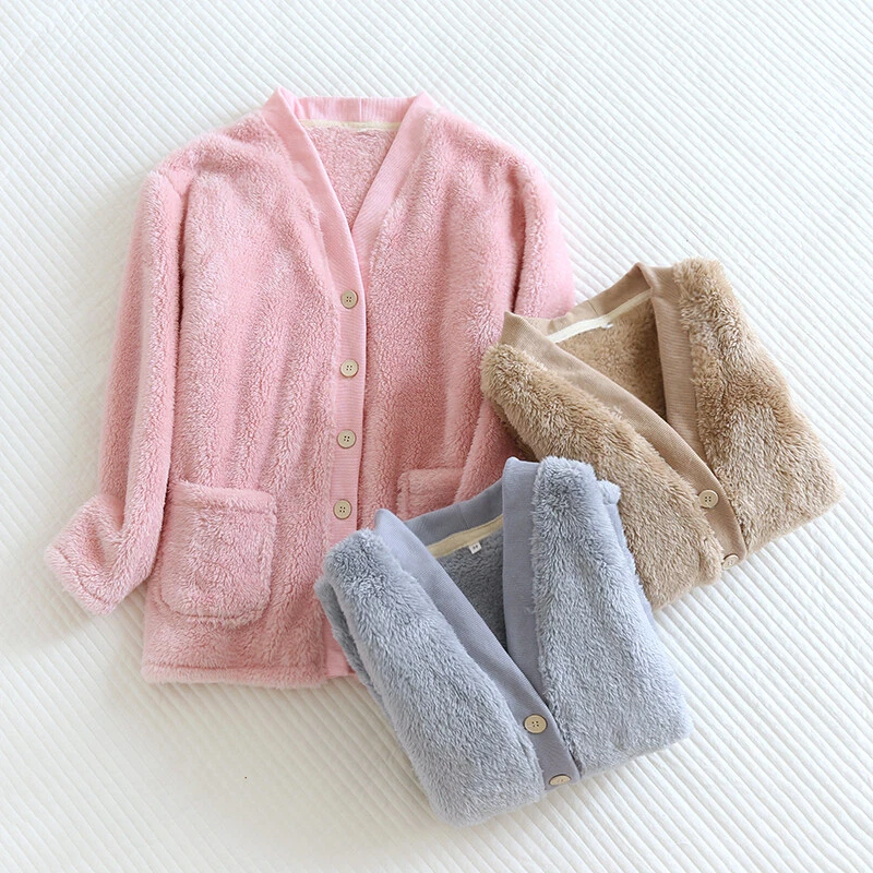Ladies fleece deals cardigan with buttons