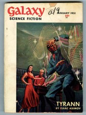 Vintage January 1951 GALAXY SCIENCE FICTION Magazine! TYRANN by Isaac ASIMOV!