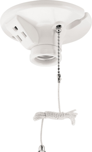 Eaton 660 Watt White Hard Wired Porcelain Light Ceiling Socket