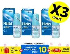 Japan Santen Hialid 0.1% Sodium Hyaluronate Ophthalmic Solution Eye Drop 5mL X3