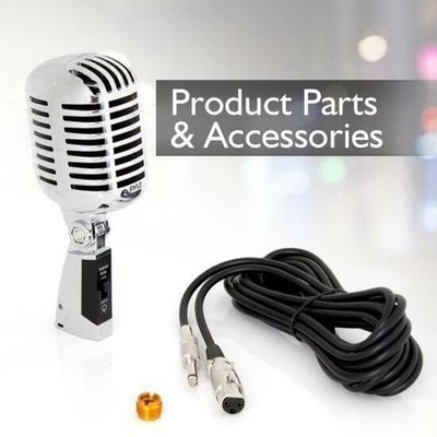 Pyle Retro Universal Compat. Handheld/Stand-Held Mic (SILVER) PDMICR42SL
