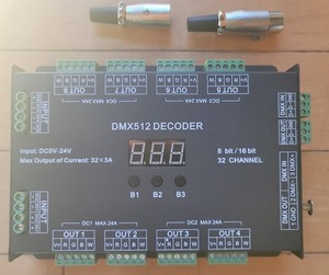32 Channel 96A RGBW DMX 512 LED Decoder Controller DMX Dimmer DC5-24V RGBW 