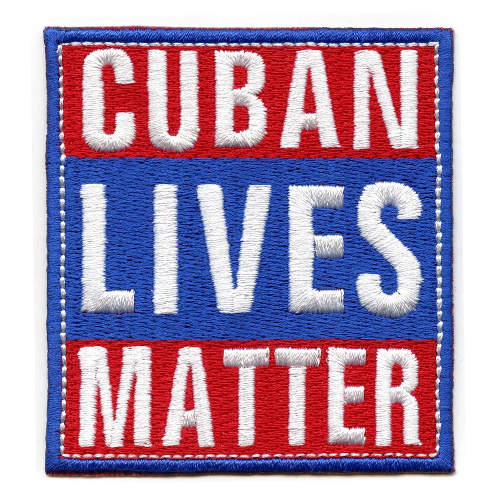 Cuban Lives Matter Patch Social Movement Embroidered Iron On - Cuba Colors