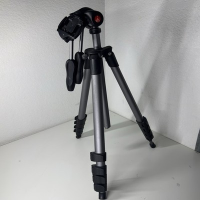 Manfrotto Compact Advanced Aluminum 65'' Tripod 3-Way Head Black and Silver Used