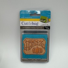 NEW Cuttlebug Embossing Folder Cutting Die Plate Happy Halloween Provo Craft