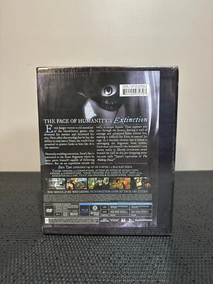 Attack on Titan Limited Edition Season 1 Part 1 & Part 2 Blu-Ray Box Set Sealed - Image 2 of 4