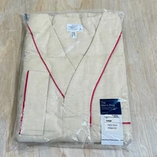 New Vintage JCPenney 2pc Pajamas Set Men's Large 42-44 Long Sleeve Flannel Beige