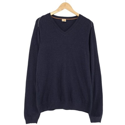 HUGO BOSS Pullover Herren Blau Schurwolle Un0 Größe L