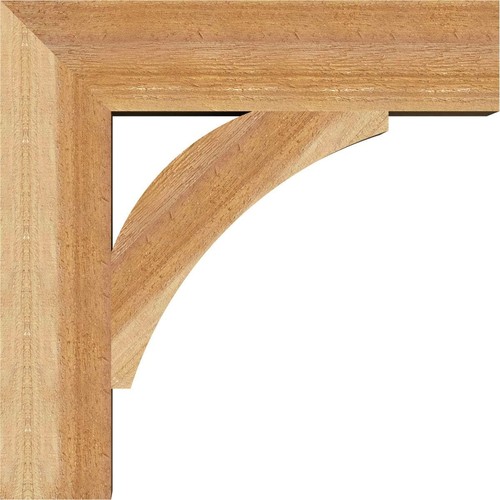 4" W x 18"D x 18"H Rustic Wood Bracket, 4"W Western Red Cedar (Rough Sawn) - Picture 3 of 8