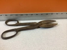 Vintage Victor 10” CRUCIBLE STEEL SHEARS, TIN SNIPS SHEET METAL SHEARS