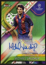 2024-25 Topps Finest UCC Barcelona Michael Laudrup Auto Neon Green Refractor /99