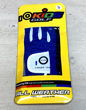 Kids Finger Ten Golf Gloves All Weather Youth Size Small Left Right Hand in Pack