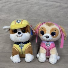 Ty Beanie Boo Rubble and Skye 6 inch Paw Patrol Plush stuffed animal