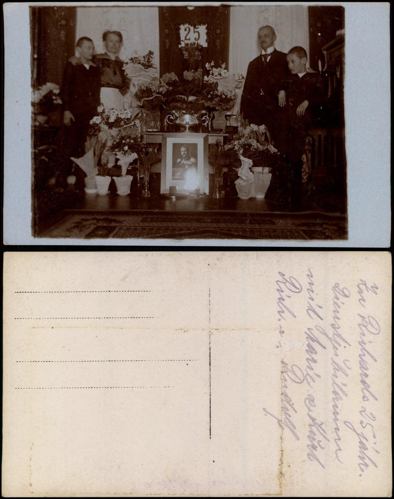 Menschen / Soziales Leben - Arbeit 25 Jähriges Dienstjubiläum 1914 Privatfoto