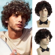 Short Curly Wave Synthetic Wig Heat Resistant For Male Young Daily Halloween