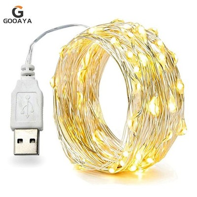 USB LED Fairy String Lights Copper Wire 10M 30M Christmas Party Garland Lamp