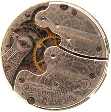 1898 WALTHAM POCKET WATCH MOVEMENT 8847423 GRADE: SEASIDE 0s 15j SS3