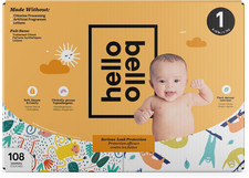 Hello Bello Premium Diapers, Woodland Animals / Koala Kids, Size 1 108 Ct