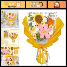 Handmade Crochet Flower Bouquet - Sunflower, Rose, Tulip - Unique Gifts for Wome