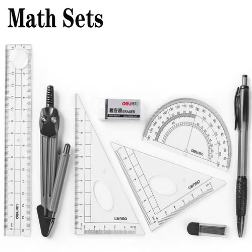 Ruler Math Sets Math Learning Tools Geometry Kit Set Compass Ruler Kit - Picture 2 of 12