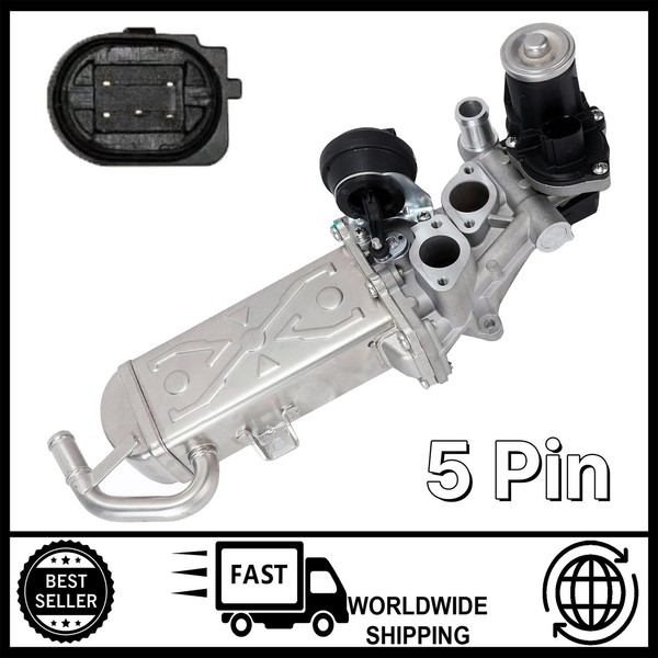 EGR VentilküHler 03L131512CF 5 Pin FüR Audi VW Seat Skoda 1.6 2.0 Tdi-image