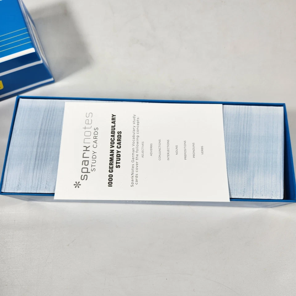 German Vocabulary SparkNotes Study Cards Language New - Image 2 of 4