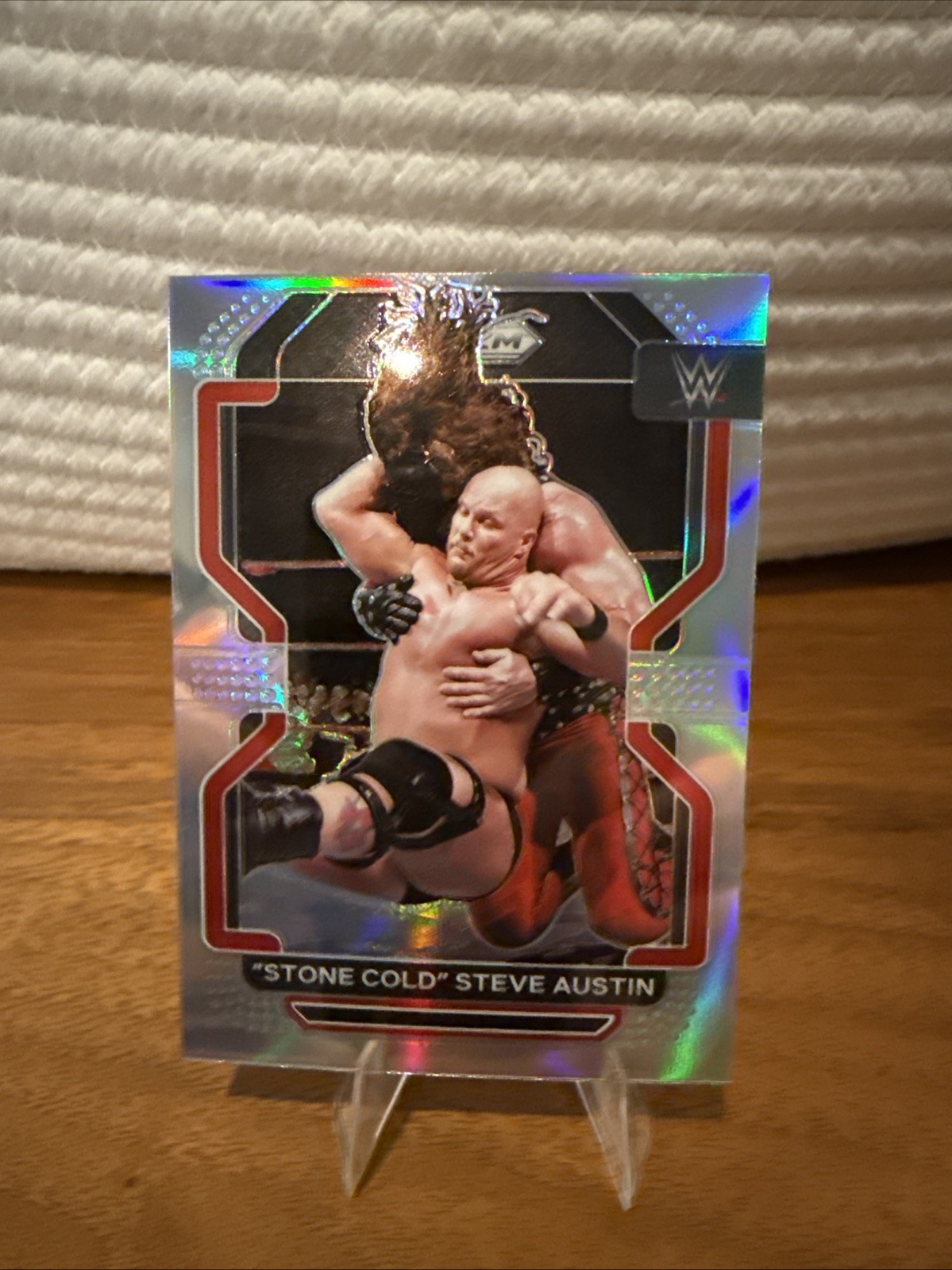 2022 WWE Prizm Stone Cold Steve Austin Silver Prizm #192