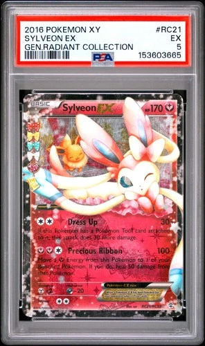 2016 POKEMON XY GENERATIONS RADIANT COLLECTION #RC21 SYLVEON EX PSA 5