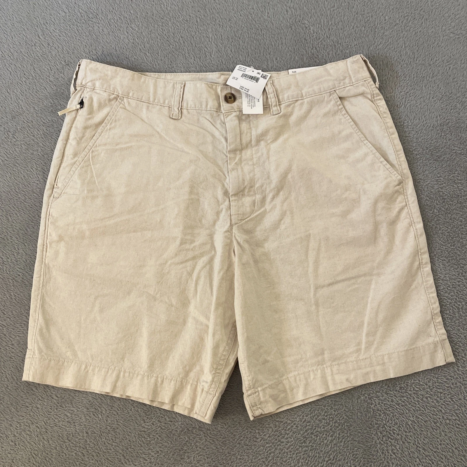 NEW American Eagle Weekend Shorts Men's 34 Linen Cotton Blend Beach Vacation NWT