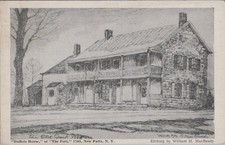 New Paltz York NY 1946 DuBois House The Fort Etching William H MacReady Postcard