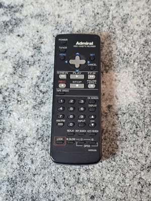 #ad Admiral G0200AJSA Remote Control Black Video Cassette Recorder VCR Replacement $8.40