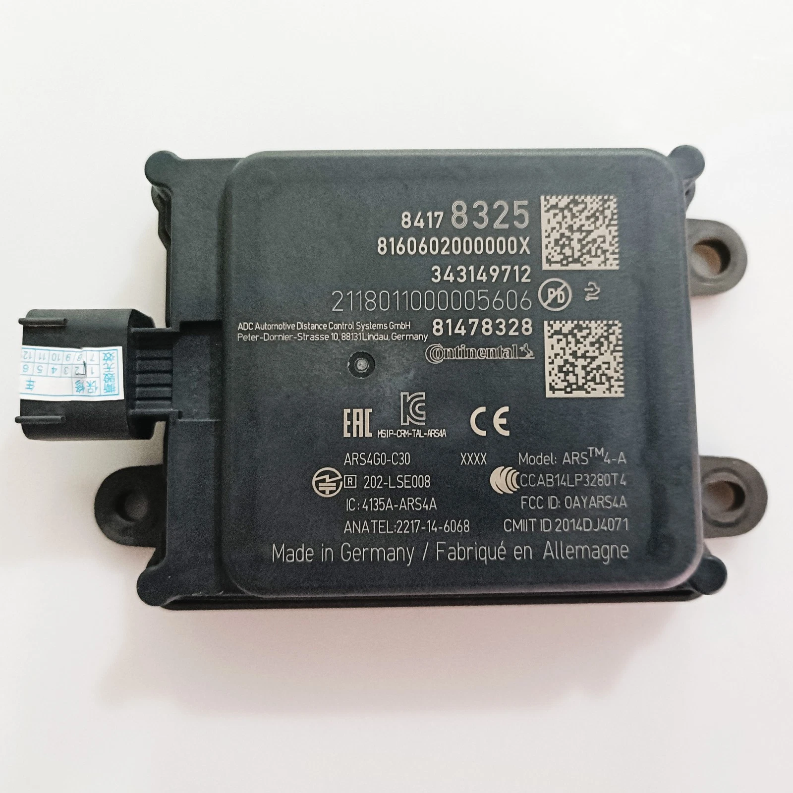 84178325 Forward Range Radar Sensor For 2017-21 Cadillac CT6, XT4, XT5, XT6 GMC
Opens in a new windo