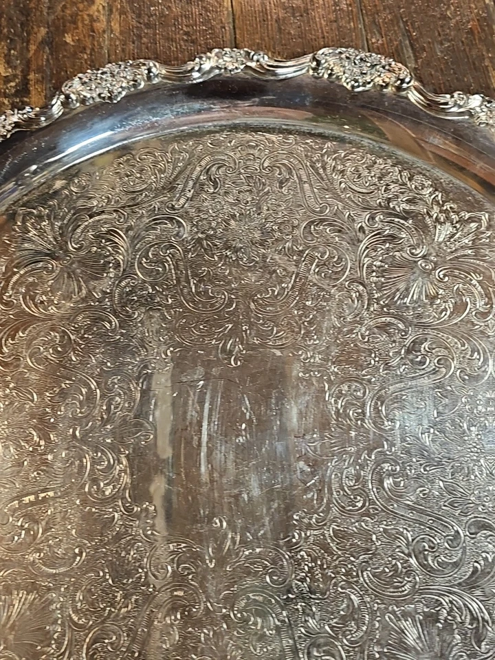 Towle Silver Serving Tray 17724 - 19 Inches Across - Image 4 of 4