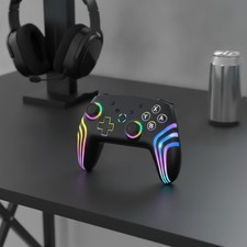 Wireless Gamepad Controller, Switch 2 Switch Lite OLED PC, RGB Lighting