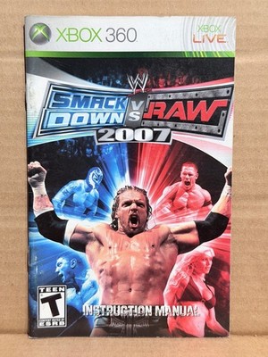 WWE Smack Down Vs Raw 2007 Microsoft Xbox 360  Game Manual Booklet Only No Game