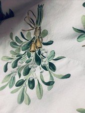 Pottery Barn Mistletoe Organic Percale Sheet Set 4-piece King Multicolor Holiday