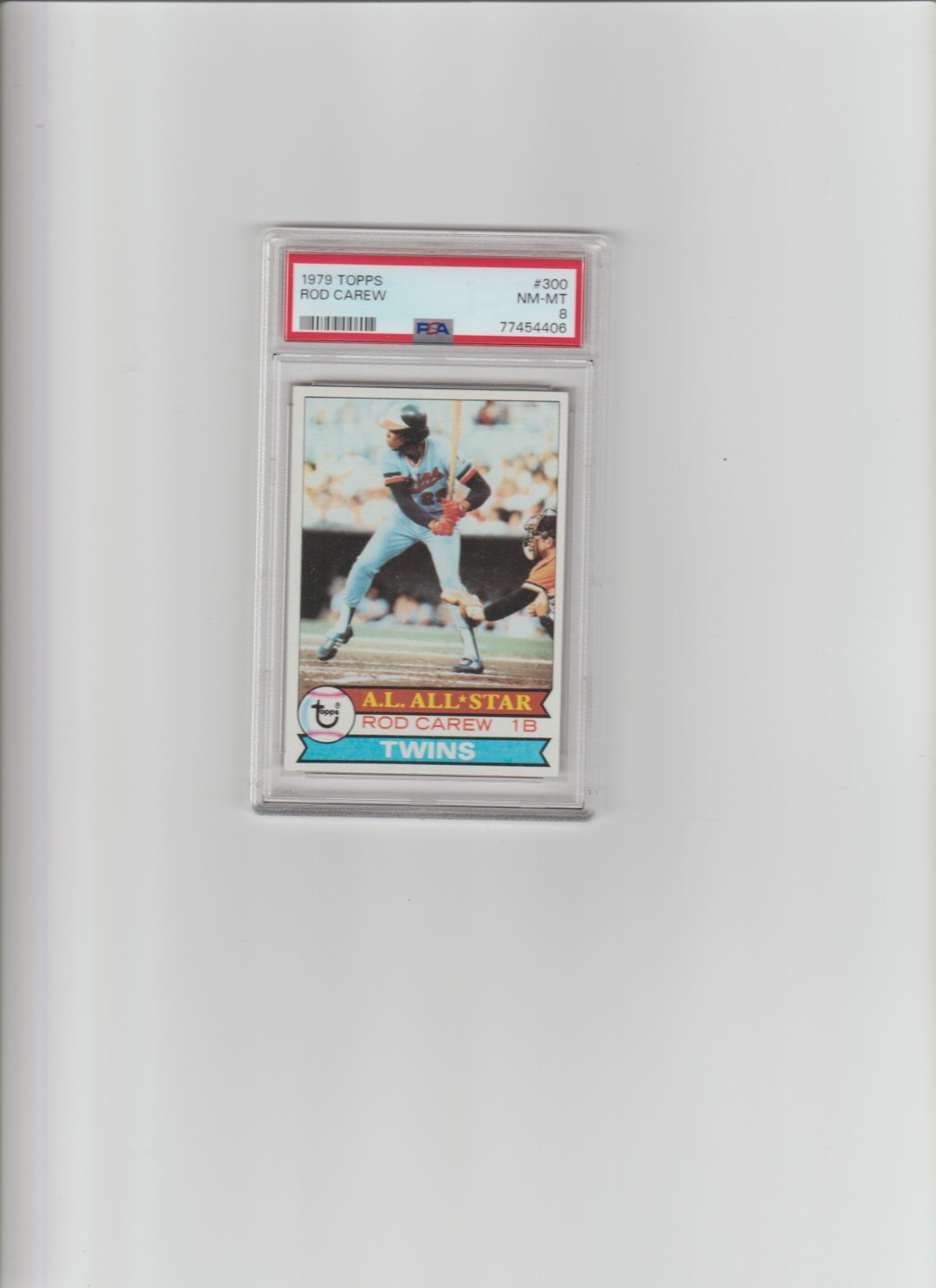 1979  Topps  Rod Carew # 300    PSA 8 NM-MT  HOF   Nicely centered NQ