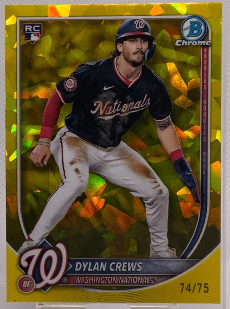 2025 Bowman Chrome Sapphire Edition - Dylan Crews #3 Yellow /75 (RC)