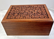 Handmade Rosewood Urn for Pet or Human Ashes Wooden Box - 7.5 x 5 x 3 inches