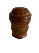 MCM Wood Lidded Bowl Hand Carved Wooden Trinket Box