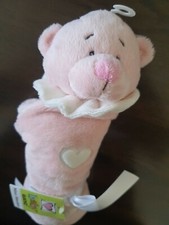 NEW BABY GANZ pink bear SECURITY BLANKET STUFFED ANIMAL PLUSH TOY lovey NWT