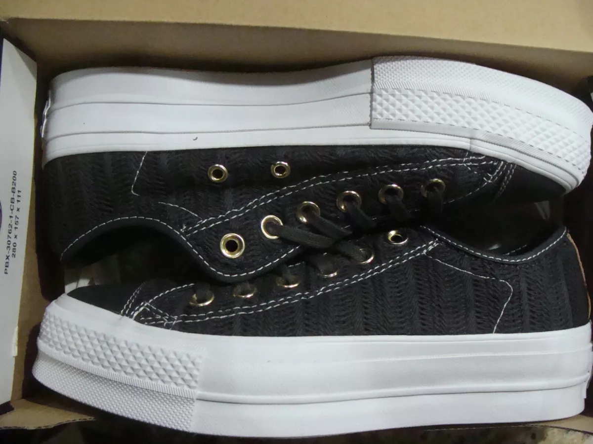 Women s Converse CTAS Lift Ox Almost Black Trainers 560654C Size 7 10