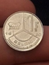 BELGIUM 1 FRANC 1990 1F XF Belgie coin free UK post Kayihan coin -1