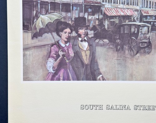 Syracuse, New York South Salina Street 1850's Historical Art Lithograph Print - Picture 3 of 7