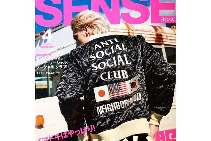 NEIGHBORHOOD Collab ANTI SOCIAL SOCIAL CLUB LETTERMAN JACKET JAPAN 