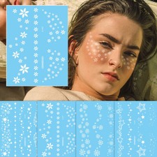 Temporary Tattoo Sticker White Collarbon Body Art Face Stickers Arm White Floral