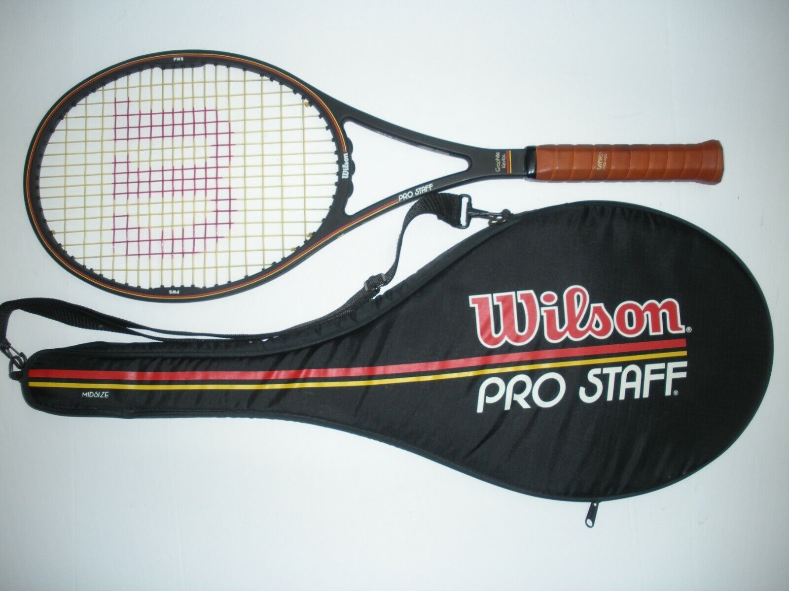 WILSON PRO STAFF 6.0 MIDSIZE 85 TENNIS RACQUET 4 1/2 ST.VINCENT GYQ  BUMPERLESS